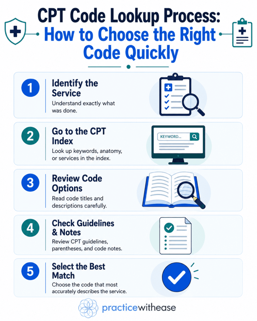 CPT Code Lookup Process - How to Choose the Right Code