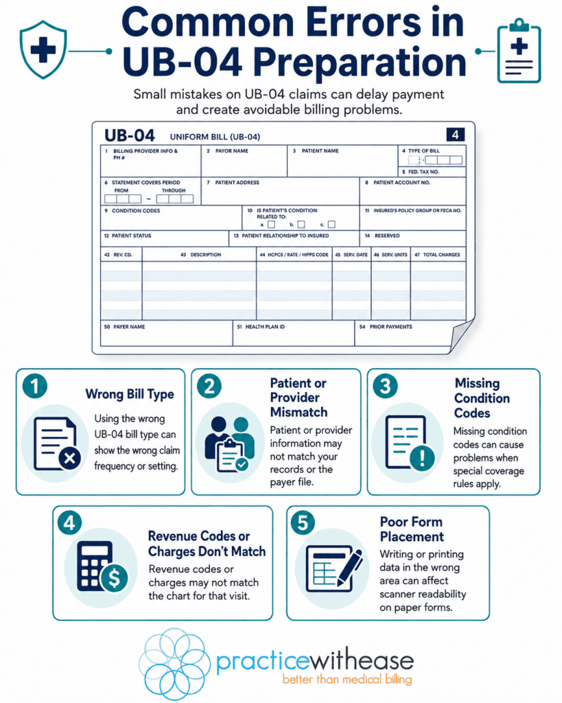 Common Errors in UB-04 Form